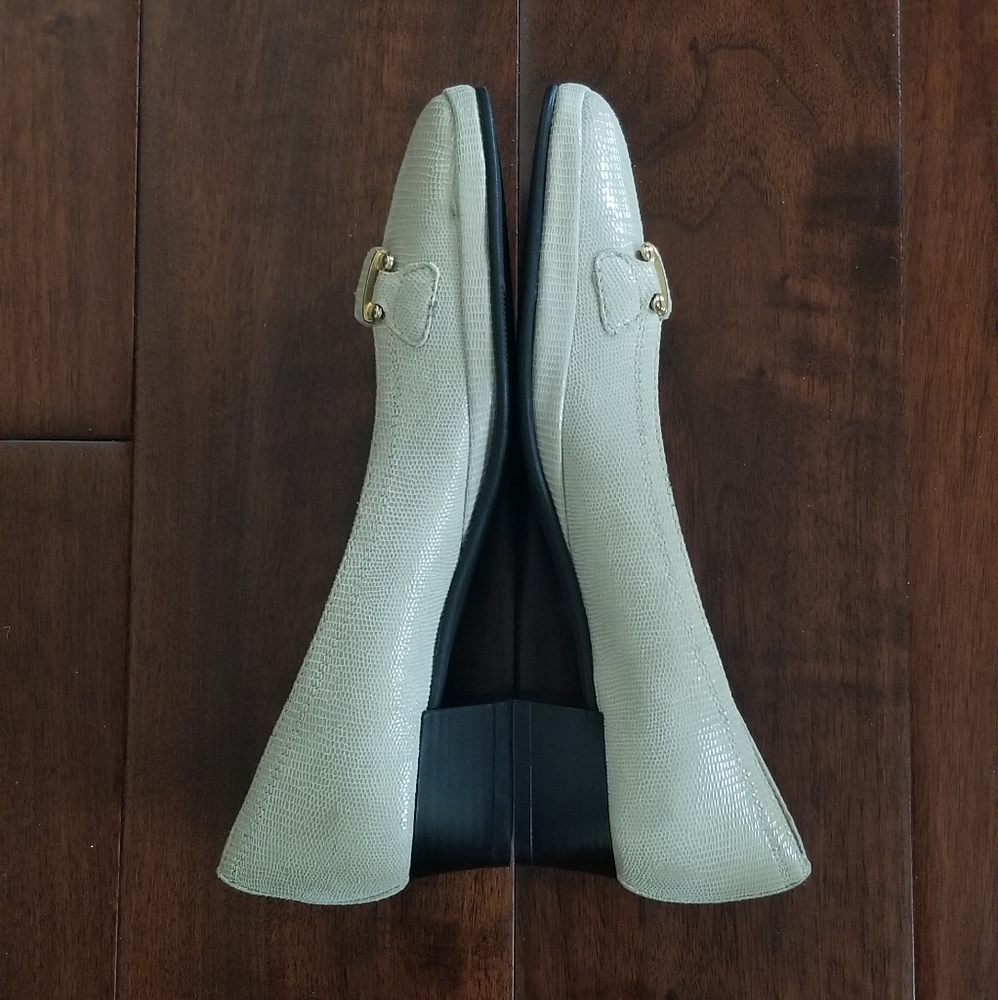 AMALFI by RANGONI "Mosa" Beige Snakeskin Print Italian Leather Pump- Size 6 - Picture 2 of 8